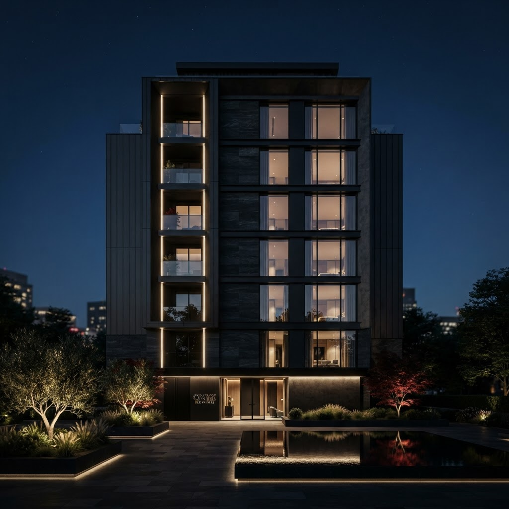 Edificio moderno construido por CRJ Construcciones